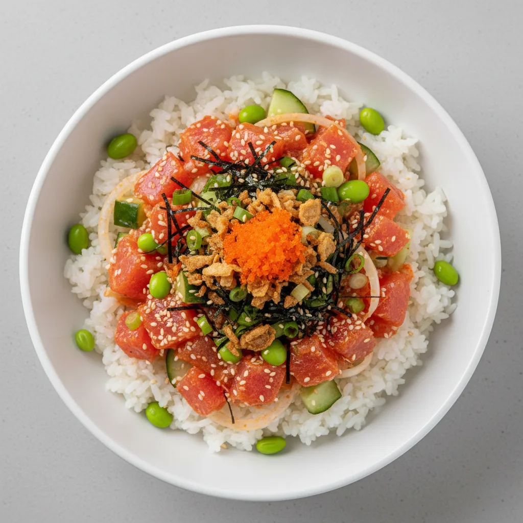 Large Spicy Ahi over White Rice Large Spicy Ahi over White Rice
