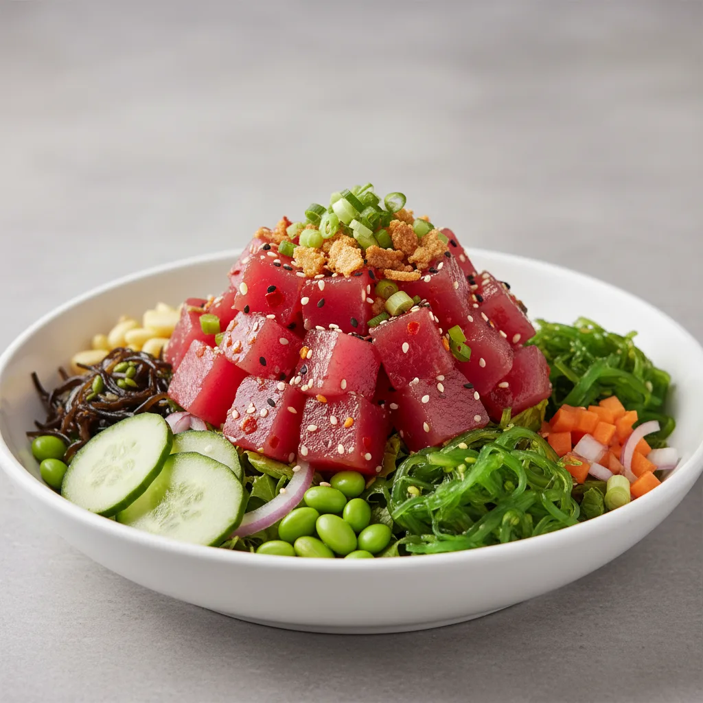 Large Hawaiian Ahi over Salad Large Hawaiian Ahi over Salad