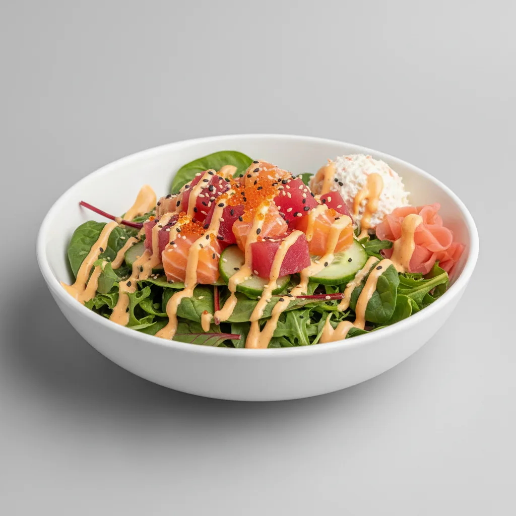 Spicy Rainbow Salad Bowl [Extra Dressing]