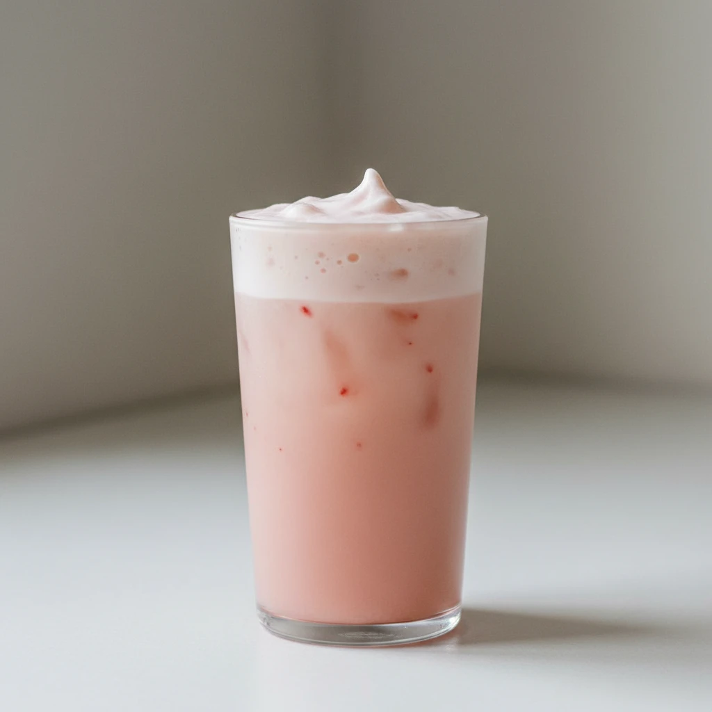 Strawberry Jasmine Green Tea with Rock Salt Crema [16 oz Unsweetened]