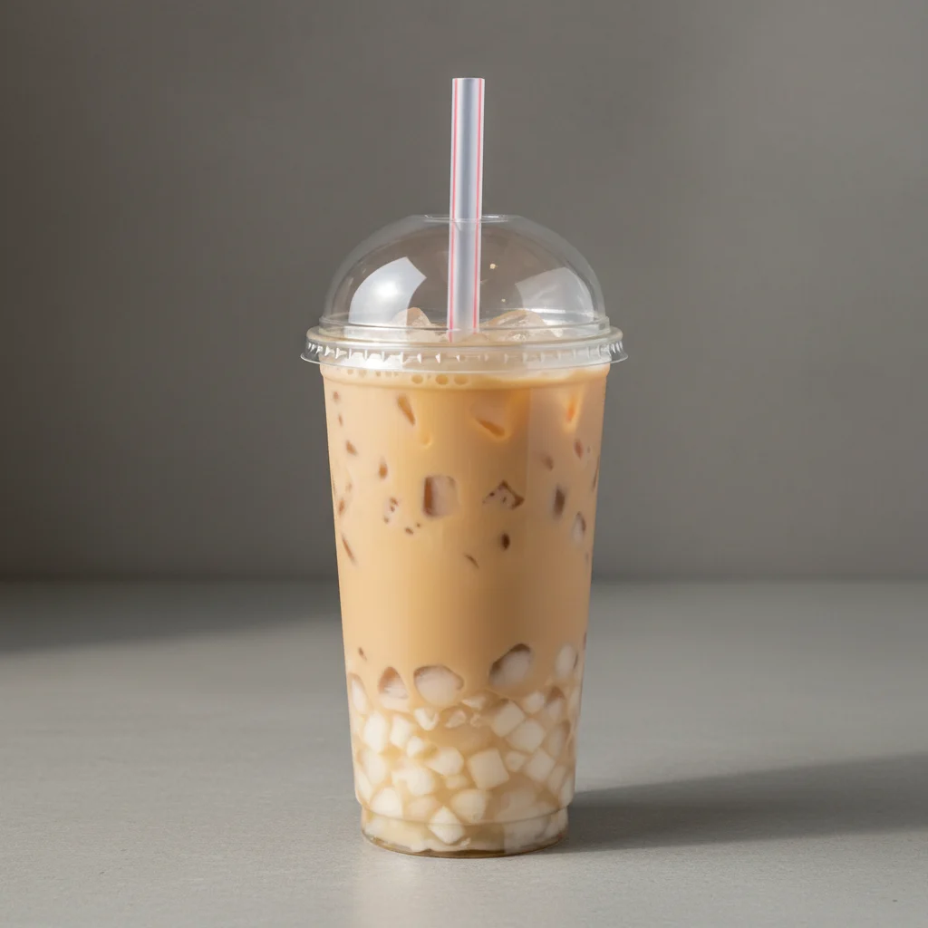 Milk Tea with Lychee Jelly [24 oz 25% Sweet]