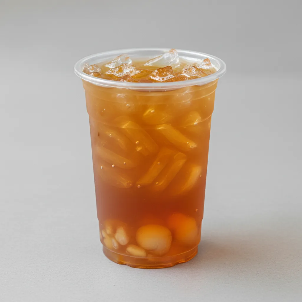 Longan iced Tea (Half Sweet) with Lychee Jelly Longan iced Tea (Half Sweet) with Lychee Jelly