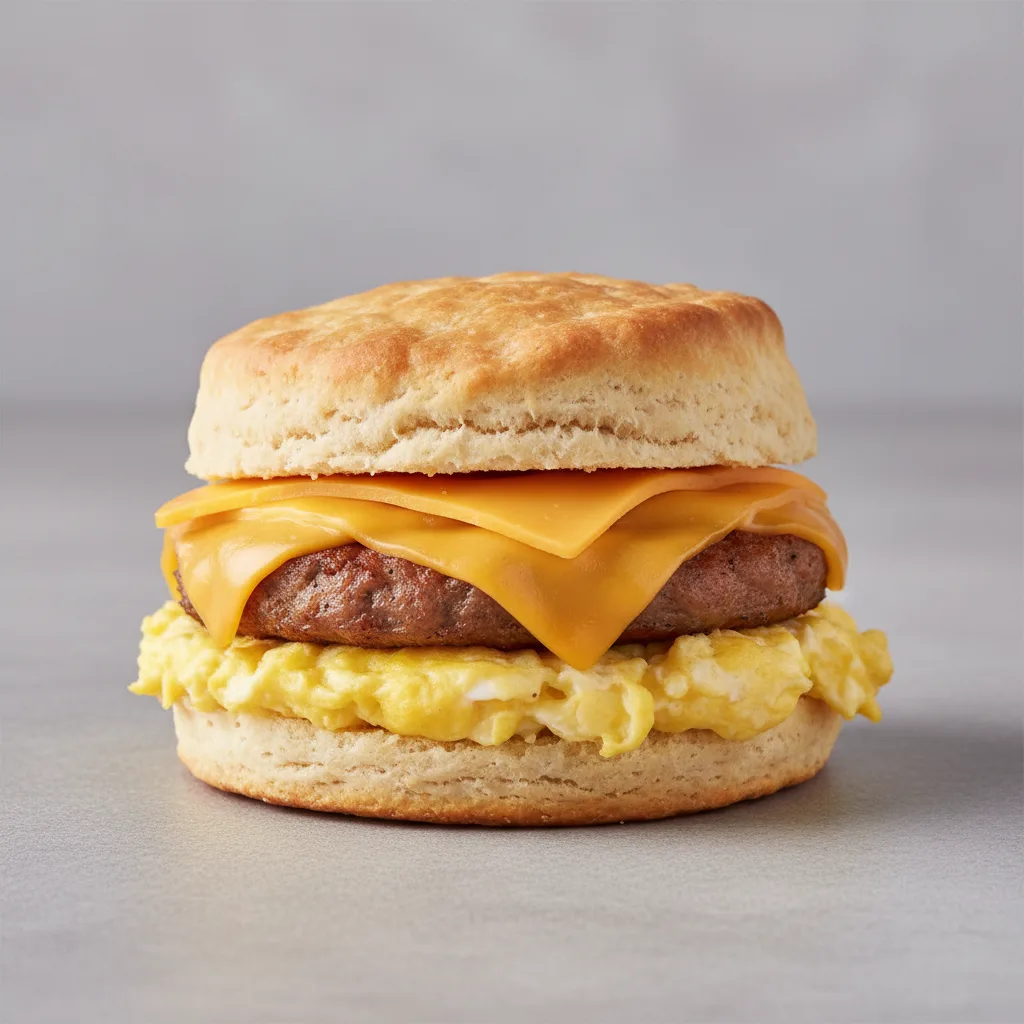 Breakfast Biscuit Sandwich With Sausage Breakfast Biscuit Sandwich With Sausage