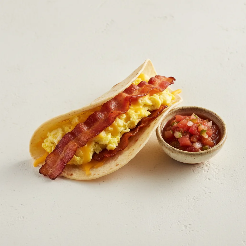 Breakfast Taco With Bacon Breakfast Taco With Bacon