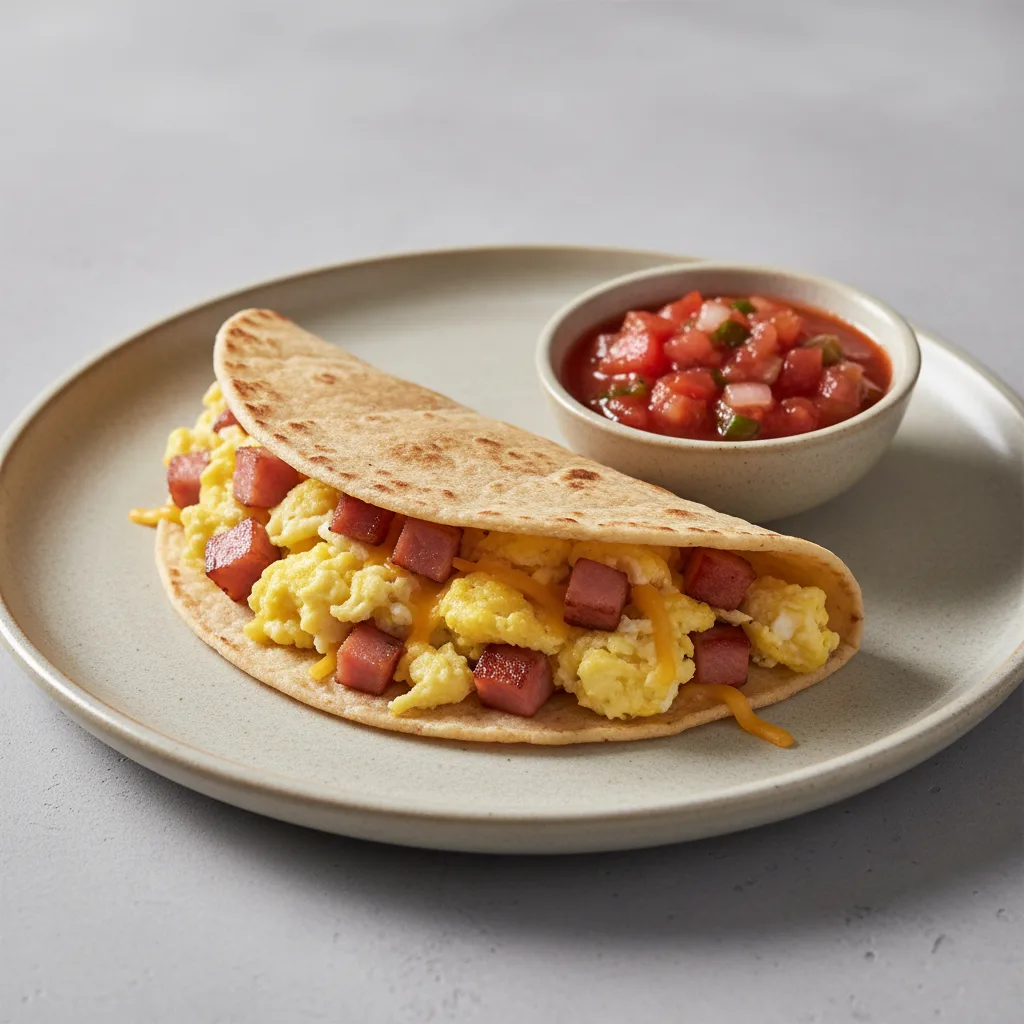 Breakfast Taco With Ham Breakfast Taco With Ham