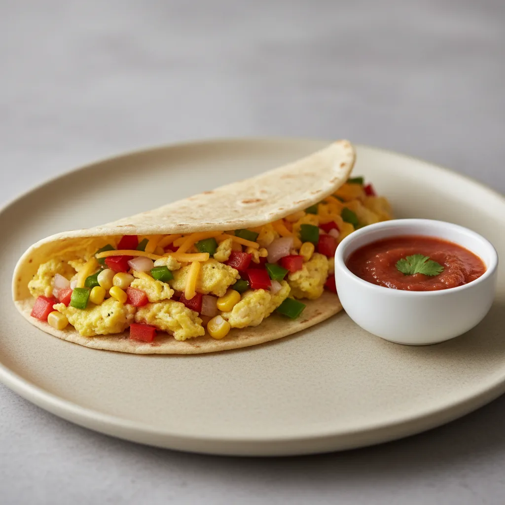 Breakfast Taco With Veggies Breakfast Taco With Veggies