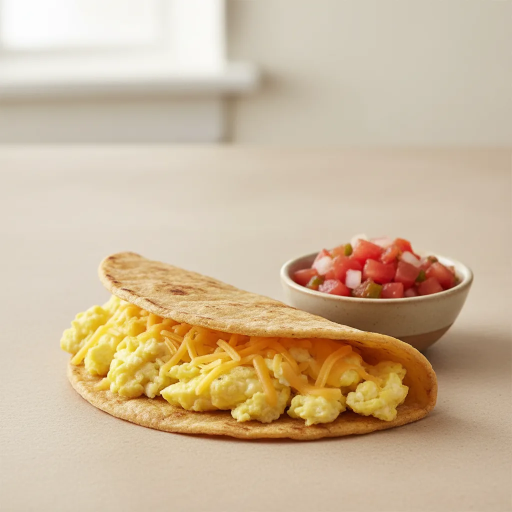 GLUTEN FREE Breakfast Taco With Egg and Cheese GLUTEN FREE Breakfast Taco With Egg and Cheese