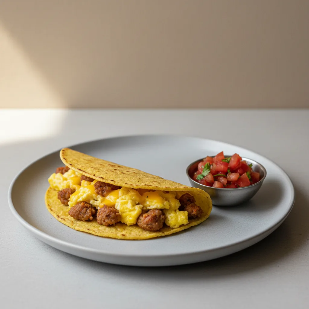 GLUTEN FREE Breakfast Taco With Sausage GLUTEN FREE Breakfast Taco With Sausage