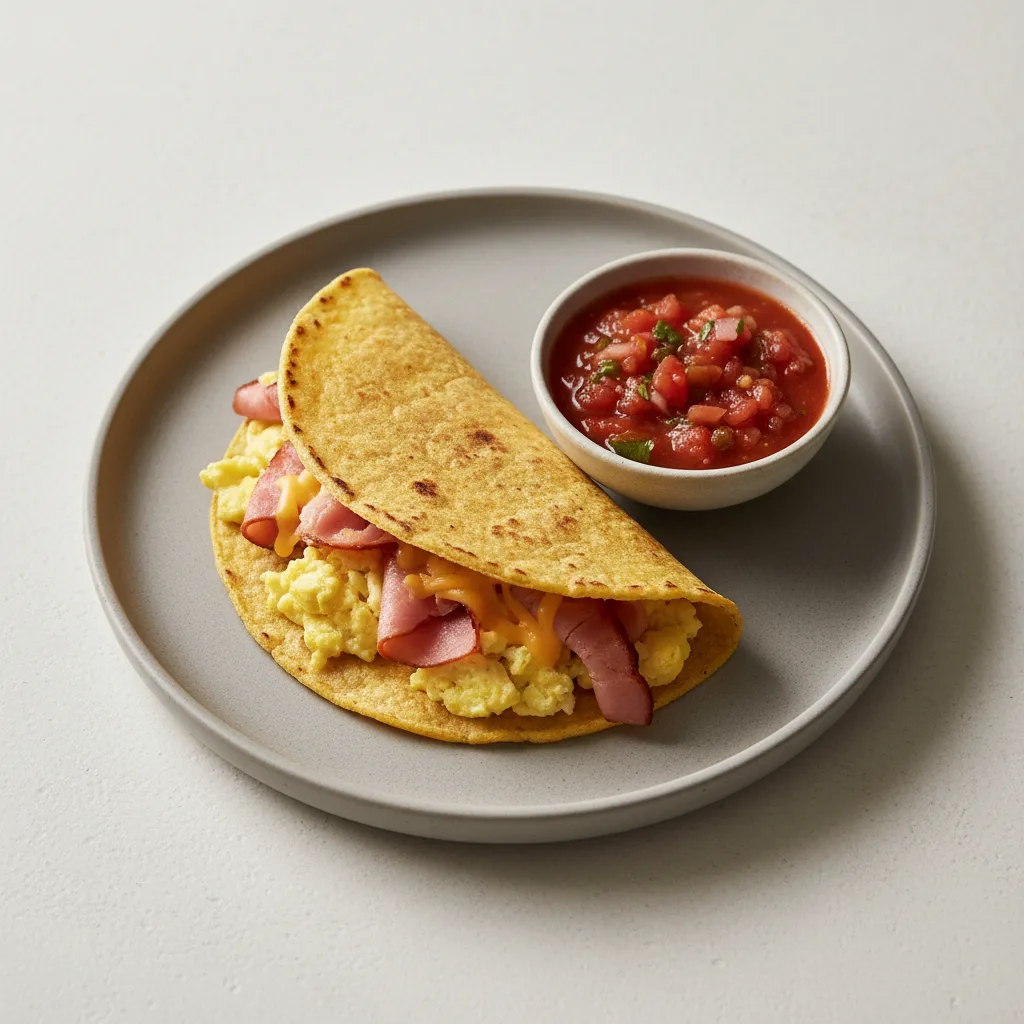 GLUTEN FREE Breakfast Taco With Ham GLUTEN FREE Breakfast Taco With Ham
