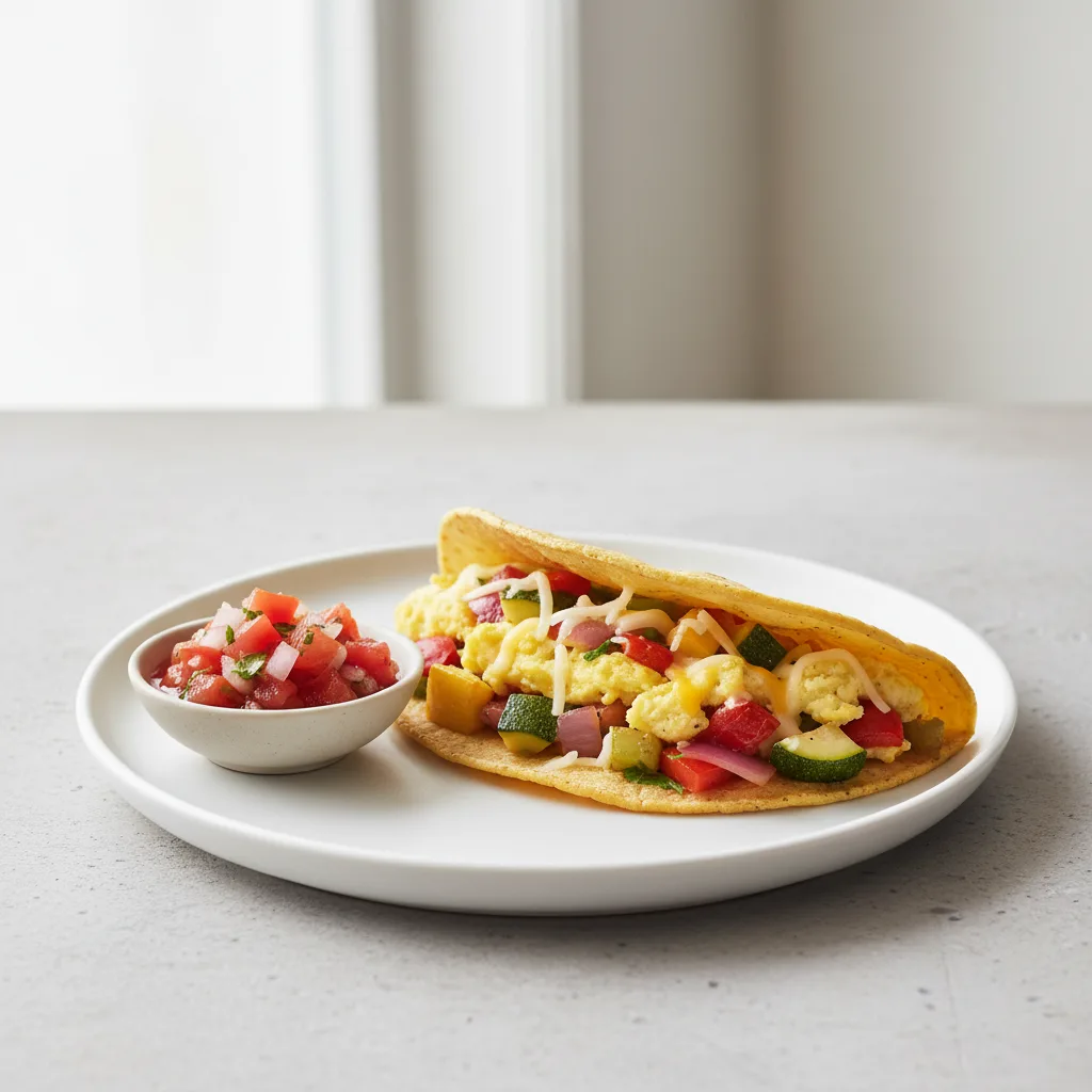 GLUTEN FREE Breakfast Taco With Veggies GLUTEN FREE Breakfast Taco With Veggies