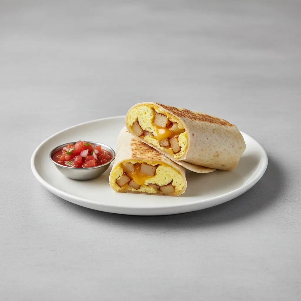 Breakfast Burrito With Egg and Cheese Breakfast Burrito With Egg and Cheese