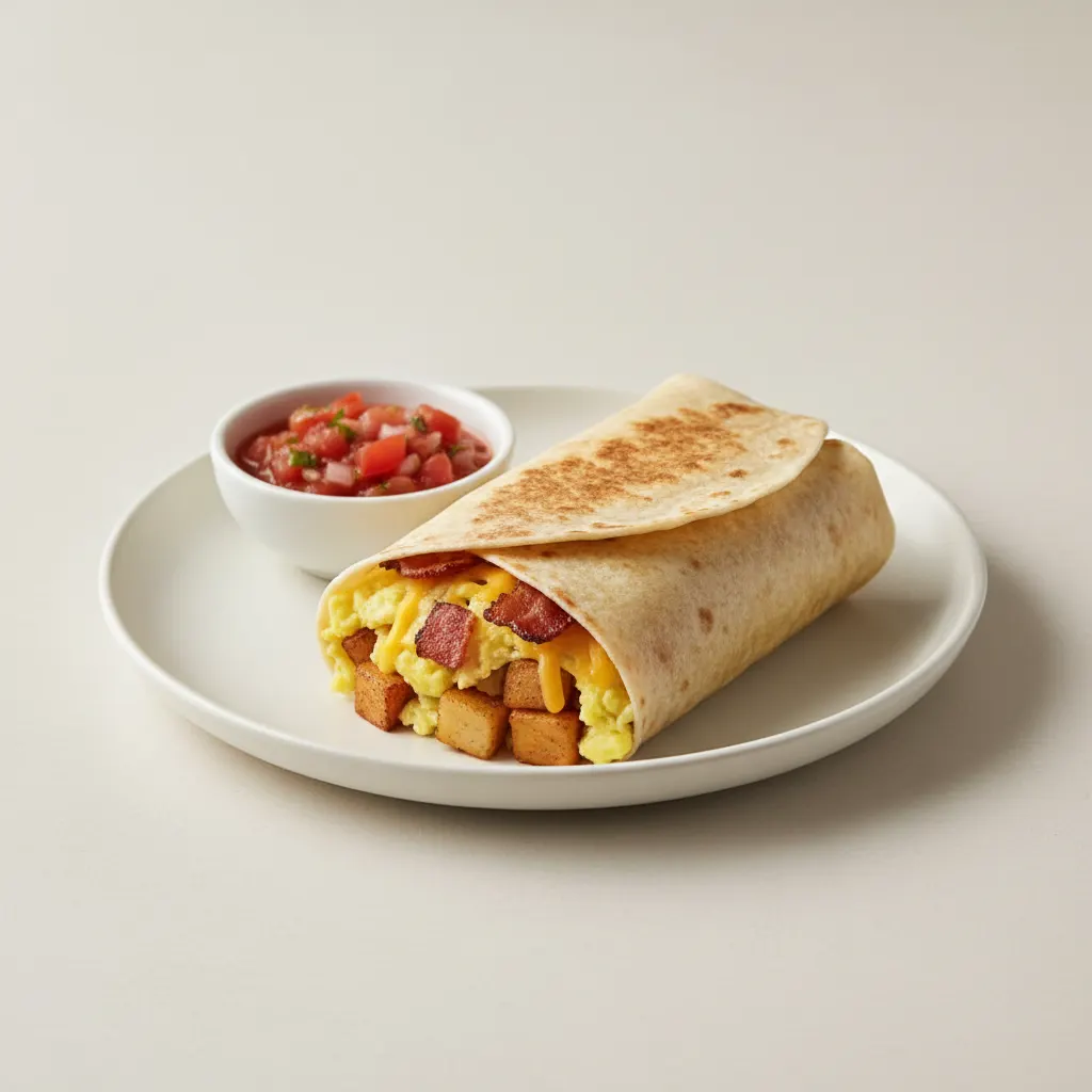 Breakfast Burrito With Bacon Breakfast Burrito With Bacon