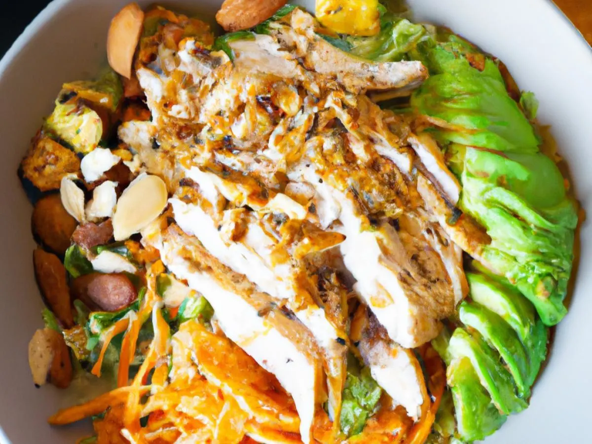 Tokyo Supergreens with Oven Roasted Chicken Salad