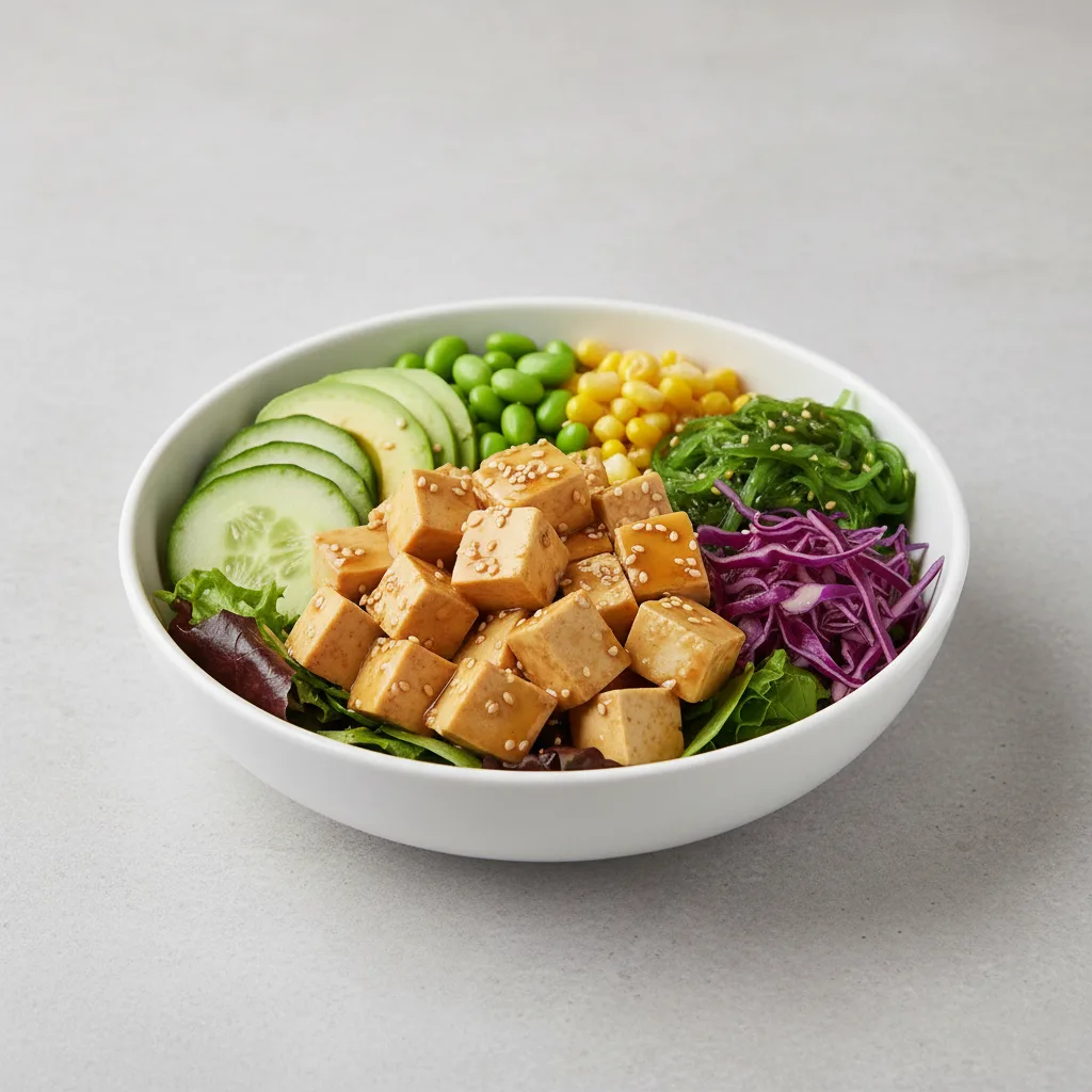 Tofu Poke Bowl with Ponzu Sauce Tofu Poke Bowl with Ponzu Sauce