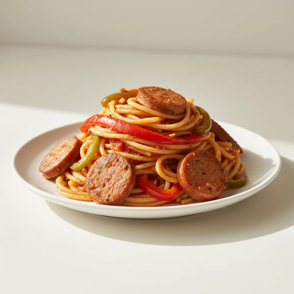 Spaghetti with Sausage and Peppers Spaghetti with Sausage and Peppers