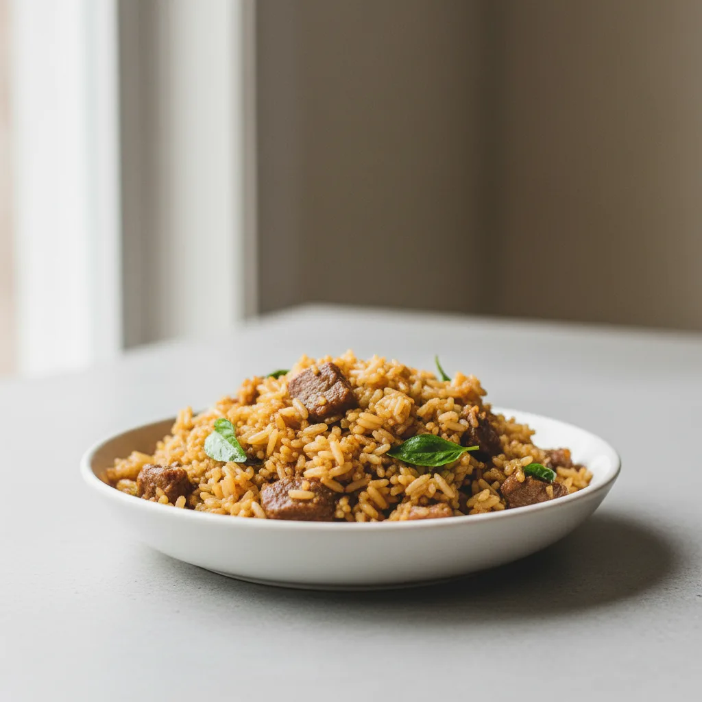 Gluten Free Beef Basil Fried Rice Gluten Free Beef Basil Fried Rice