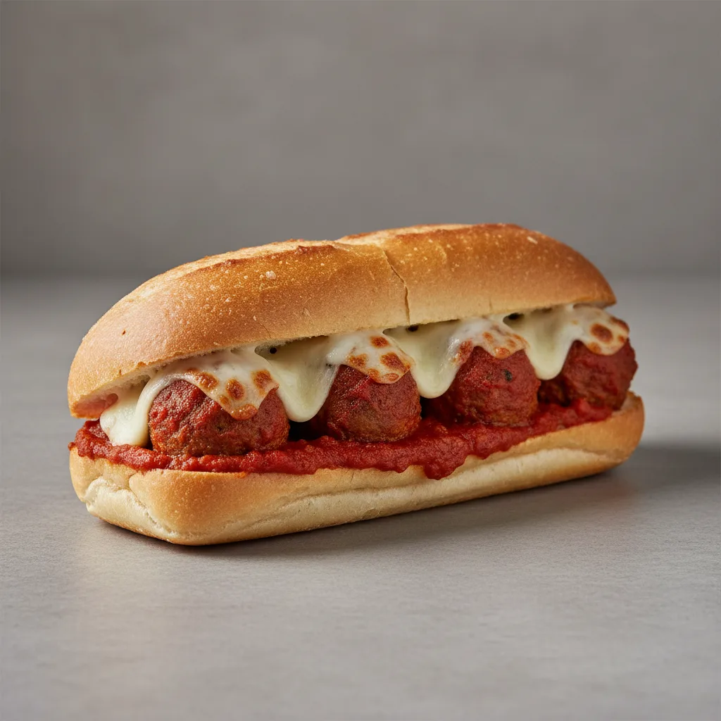 Meatball Sub Sandwich & House Salad Meatball Sub Sandwich & House Salad