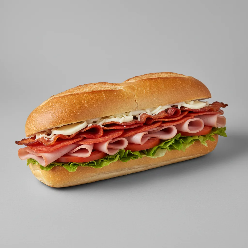 Italian Sub Sandwich & House Salad Italian Sub Sandwich & House Salad
