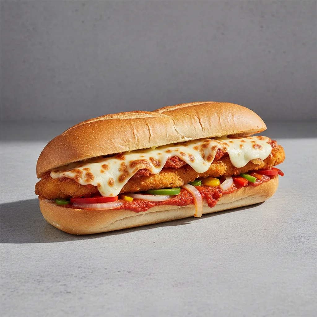 Chicken Parmesan Sub Sandwich & House Salad Chicken Parmesan Sub Sandwich & House Salad