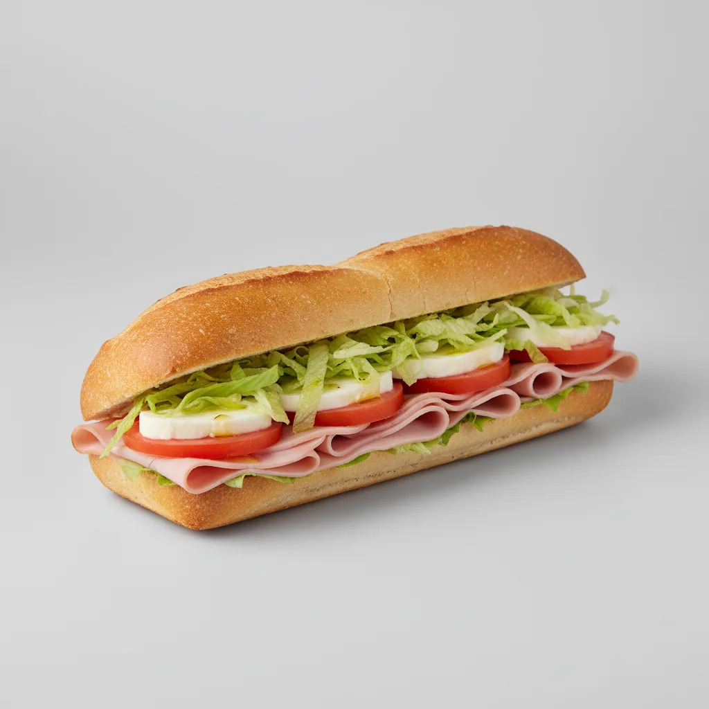 Ham Sub Sandwich & House Salad Ham Sub Sandwich & House Salad