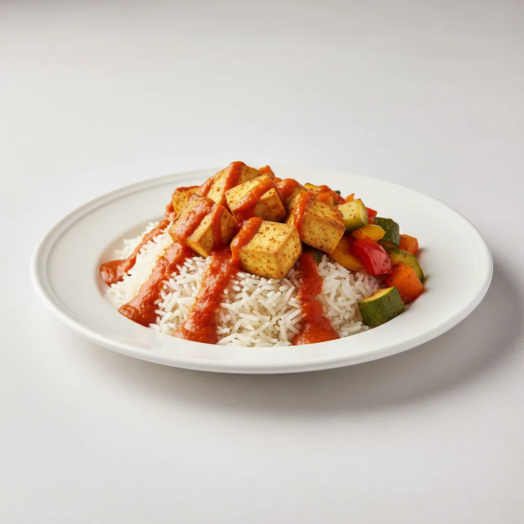 Morrocan Harissa Tofu with Rice Morrocan Harissa Tofu with Rice