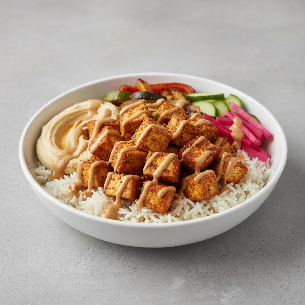 Tofu Shawarma Bowl with Rice Tofu Shawarma Bowl with Rice