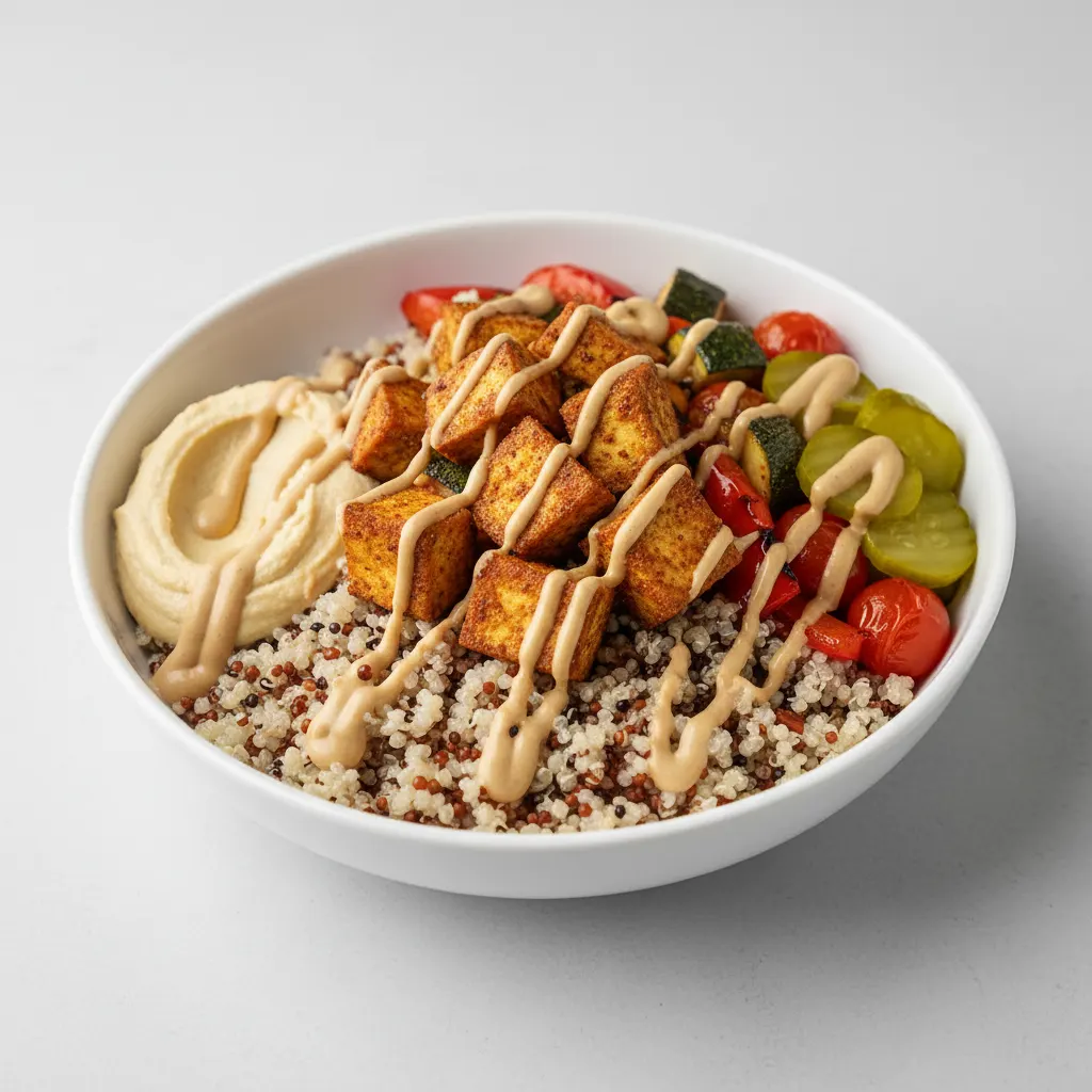 Tofu Shawarma Bowl with Quinoa Tofu Shawarma Bowl with Quinoa