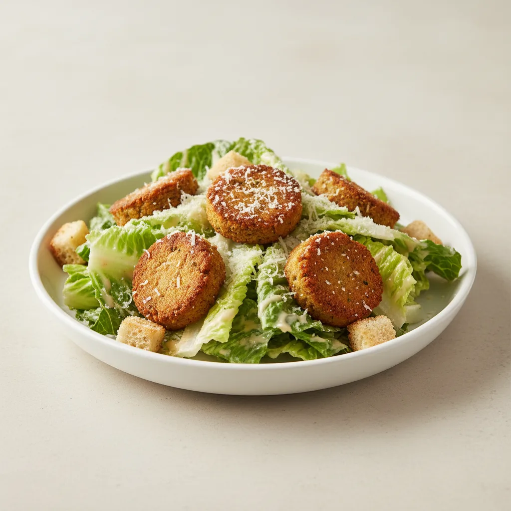 Classic Caesar Salad with Falafel Classic Caesar Salad with Falafel