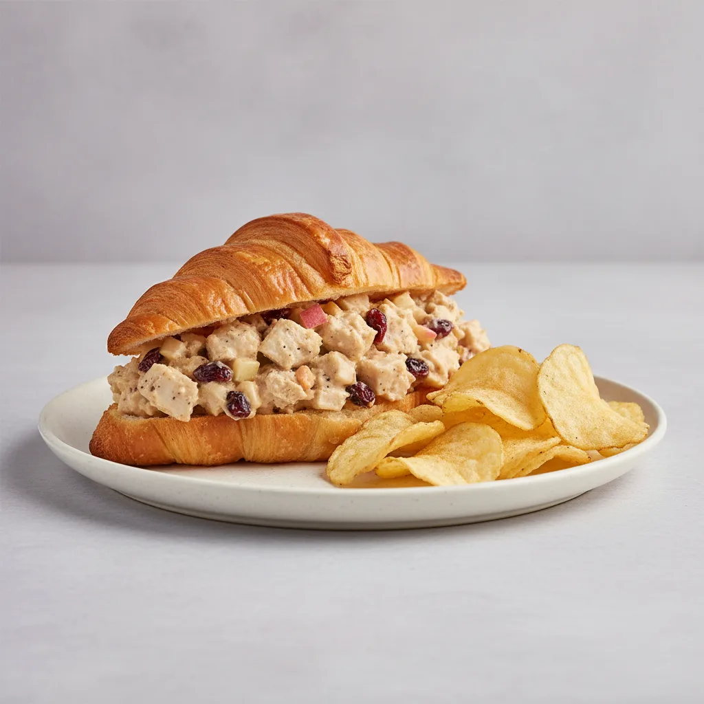 Chicken Salad Sandwich with Homemade Potato Chips Chicken Salad Sandwich with Homemade Potato Chips