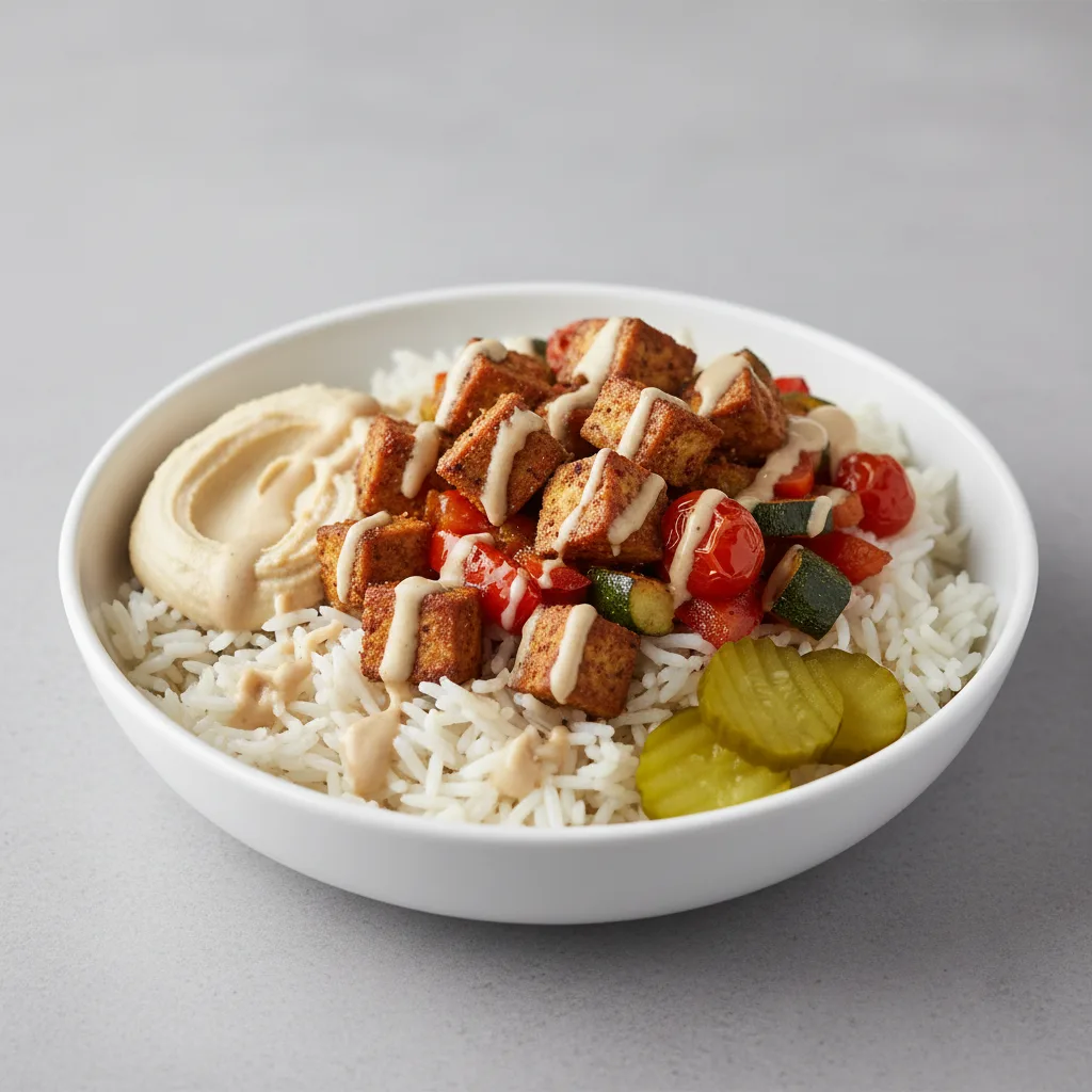 Tofu Shawarma Bowl with Rice Tofu Shawarma Bowl with Rice