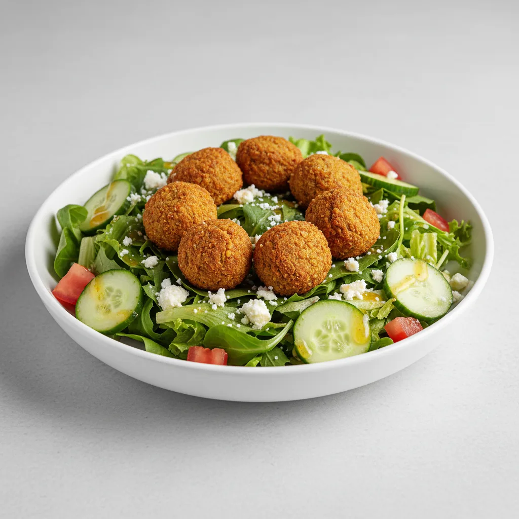 Garden Salad with Falafel Garden Salad with Falafel