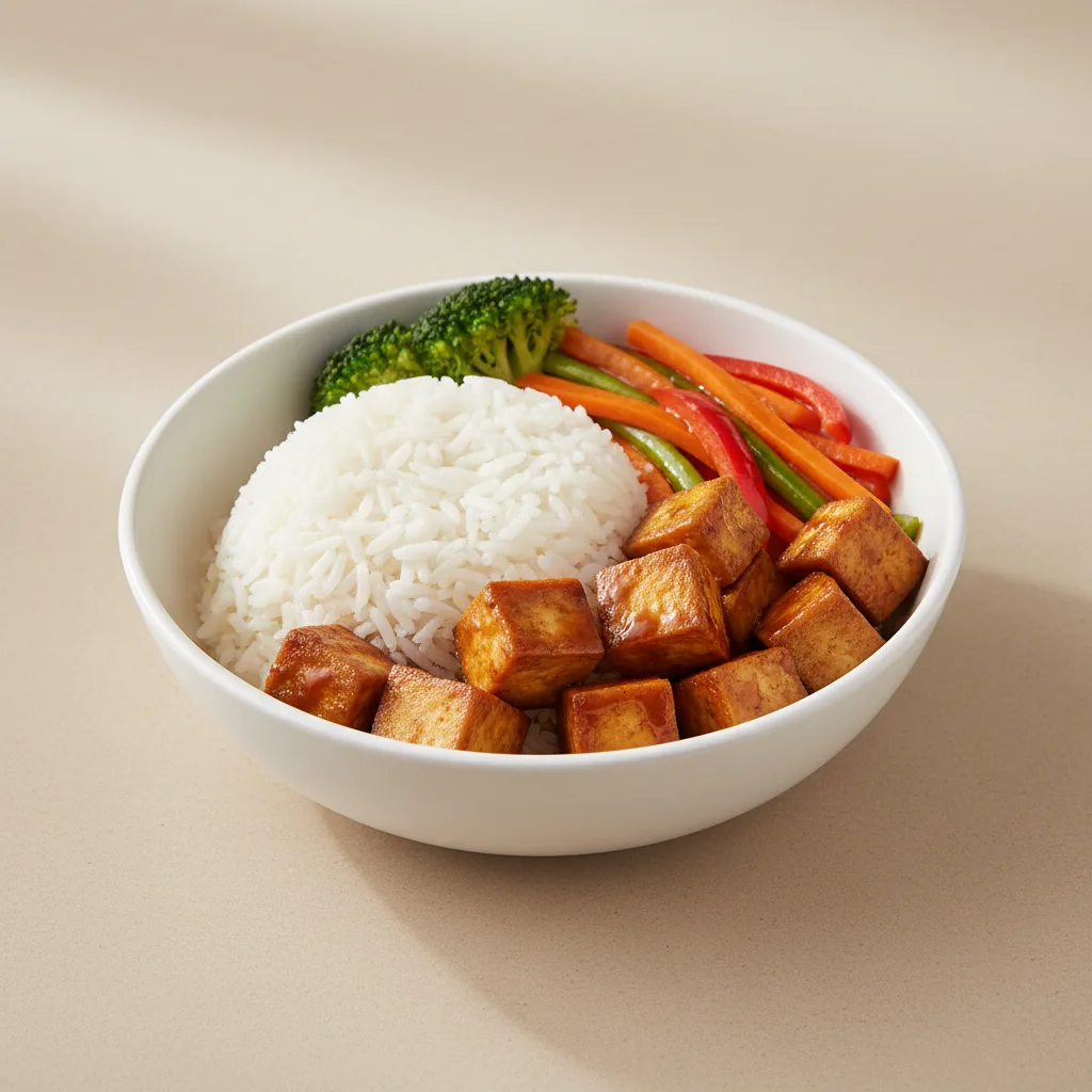 Teryaki Tofu Bowl with Rice