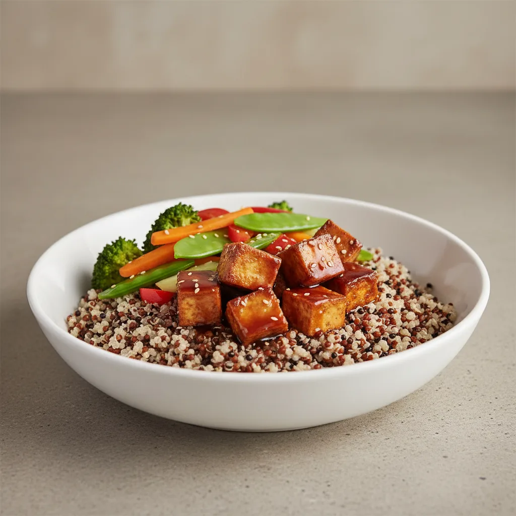 Teryaki Tofu Bowl with Quinoa