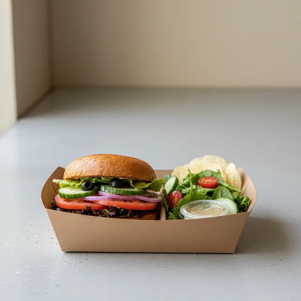 Gluten Free Vegan Fresh Veggie Sandwich - No Cheese, No Ranch Box with Side Salad and Chips Gluten Free Vegan Fresh Veggie Sandwich - No Cheese, No Ranch Box with Side Salad and Chips