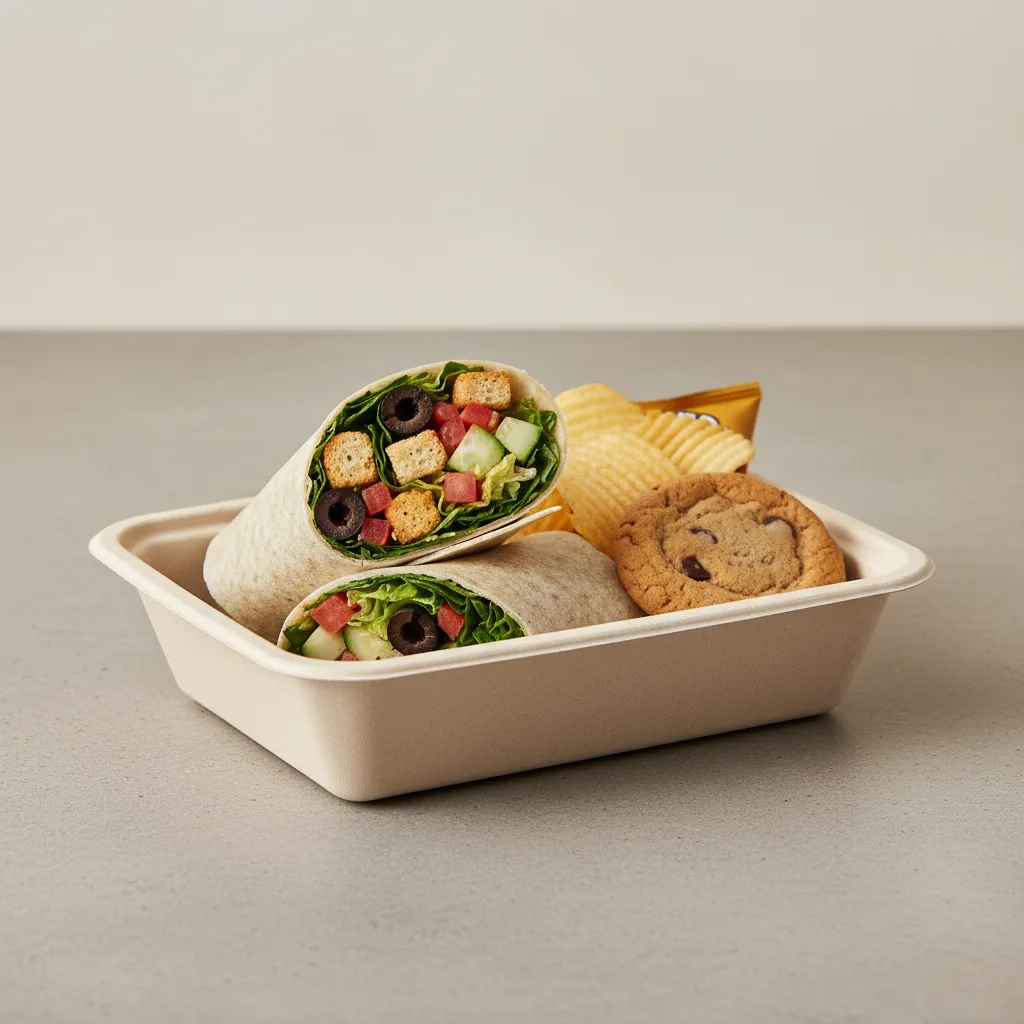 Garden Salad Wrap Box with Cookie and Chips Garden Salad Wrap Box with Cookie and Chips