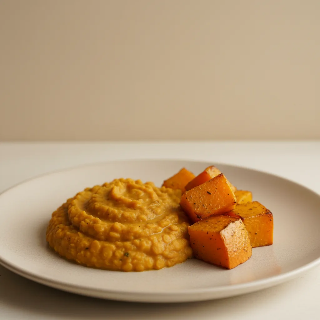 Dhal (Creamed Lentils) and Pumpkin