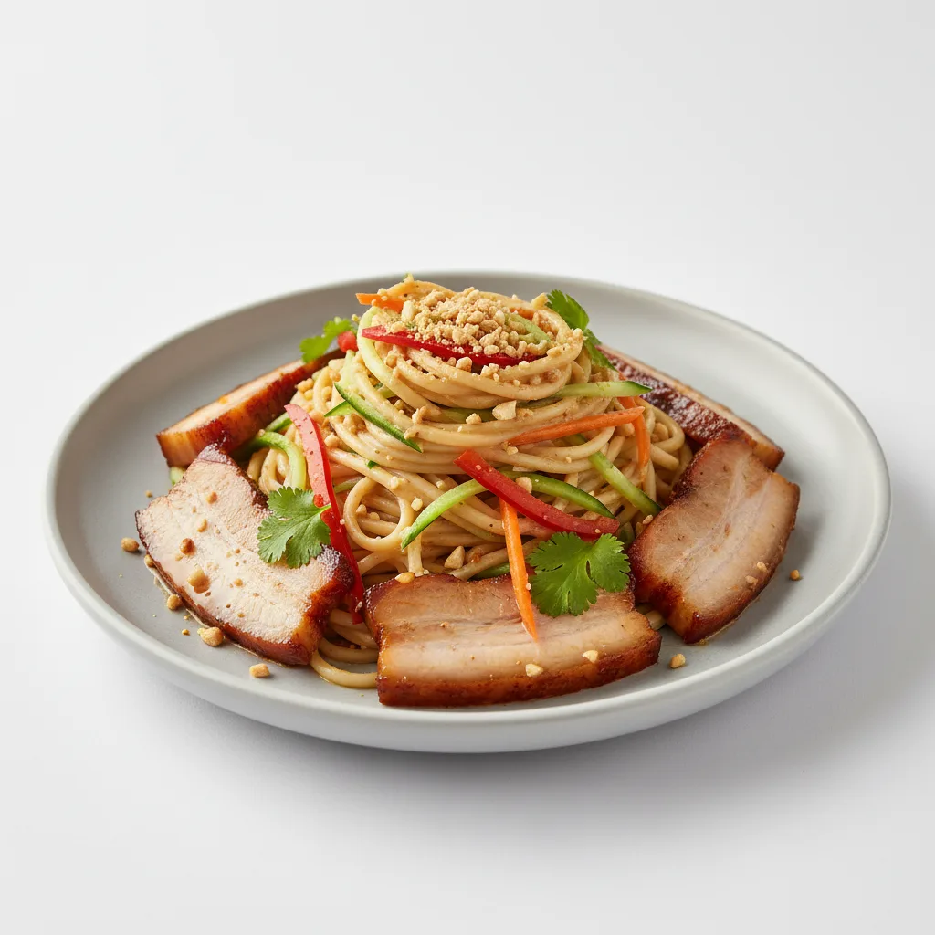 Cold Sesame Noodles with Pork Belly Cold Sesame Noodles with Pork Belly