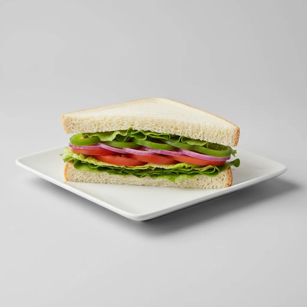 14 The Veggie (no cheese) on White 14 The Veggie (no cheese) on White