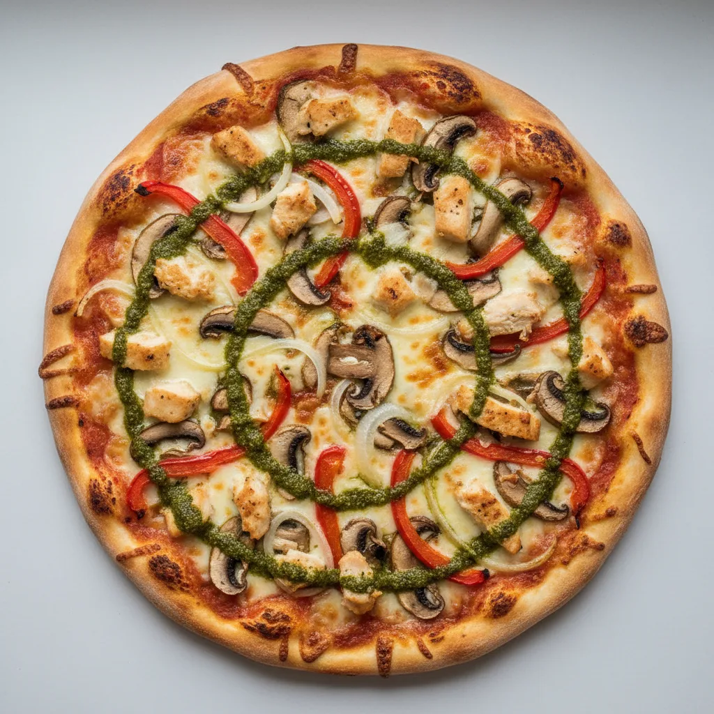 Pesto Chicken Thin Crust Pizza Pesto Chicken Thin Crust Pizza