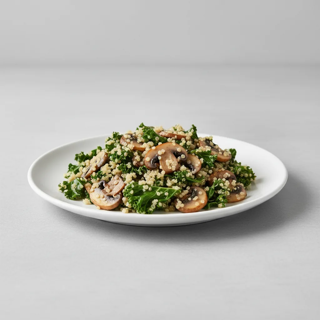 Quinoa with Mushrooms and Kale Quinoa with Mushrooms and Kale
