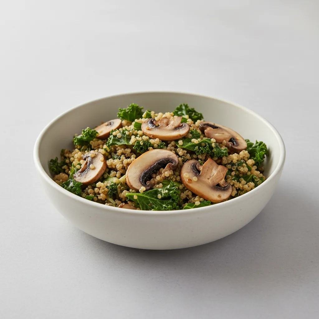 Quinoa with Mushrooms and Kale