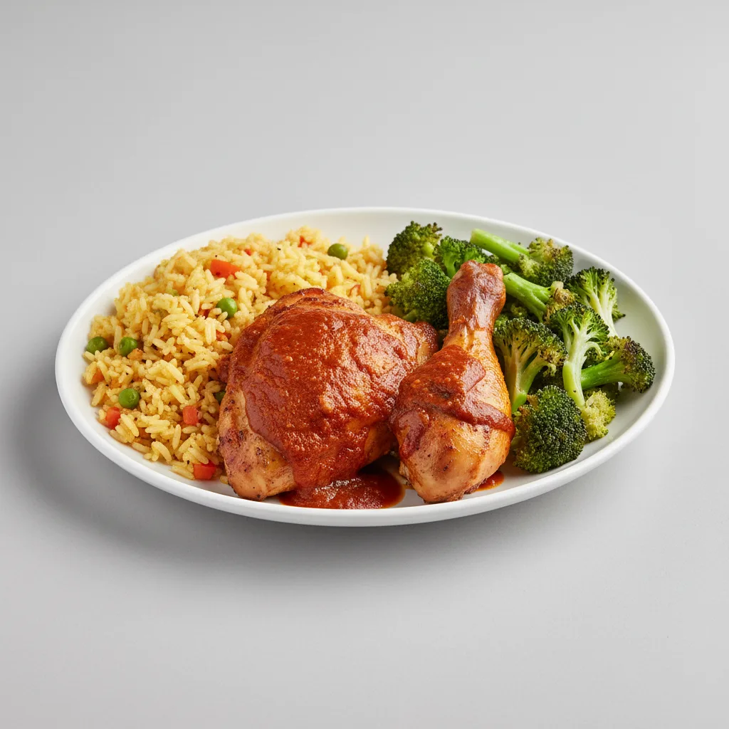 2 Piece Chicken Combo with Broccoli and Spicy Wild Sauce