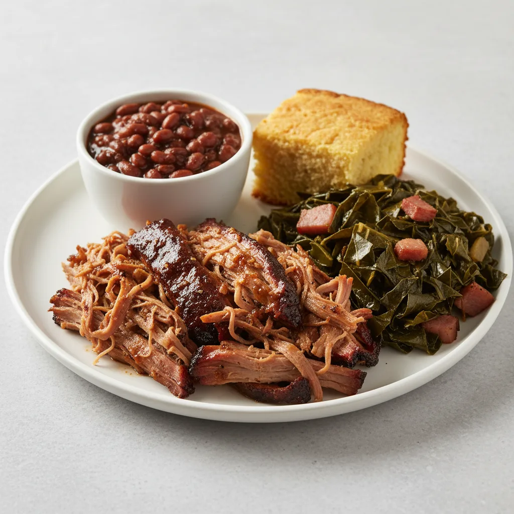Carolina BBQ Pulled Pork Pork Plate - NO Tomato Carolina BBQ Pulled Pork Pork Plate - NO Tomato