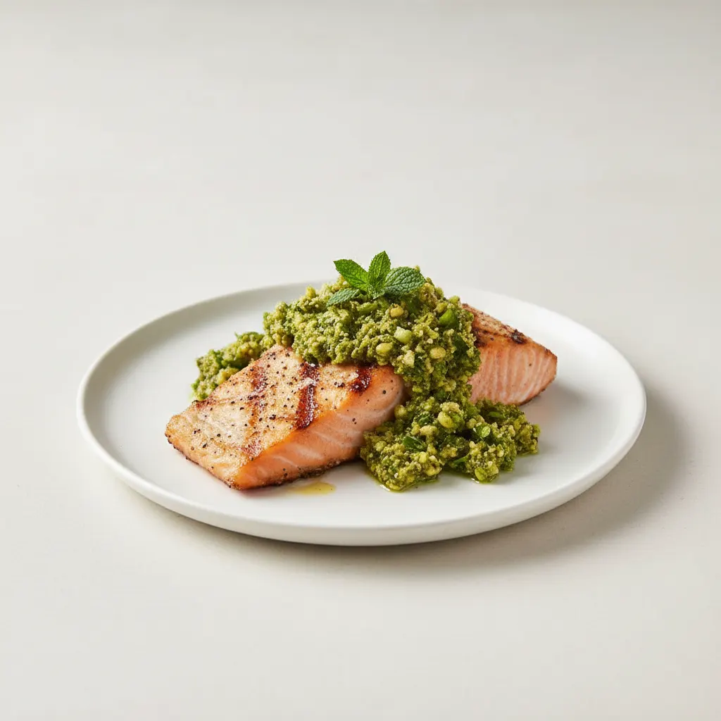 Grilled Salmon Pistachio Pesto Grilled Salmon Pistachio Pesto