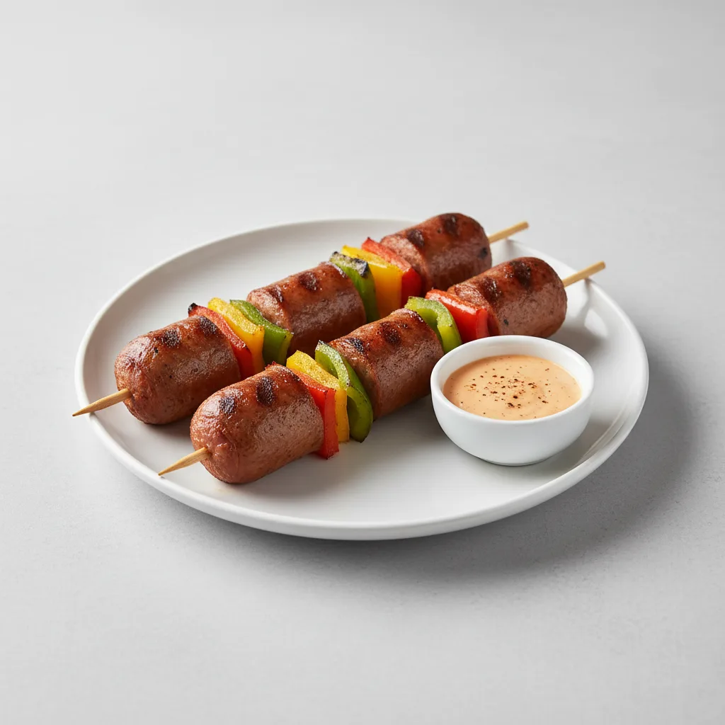 Andouille Sausage and Peppers Skewers