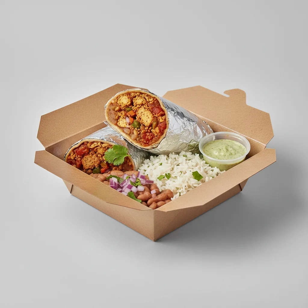 Vegan Picadillo Burrito Box Vegan Picadillo Burrito Box