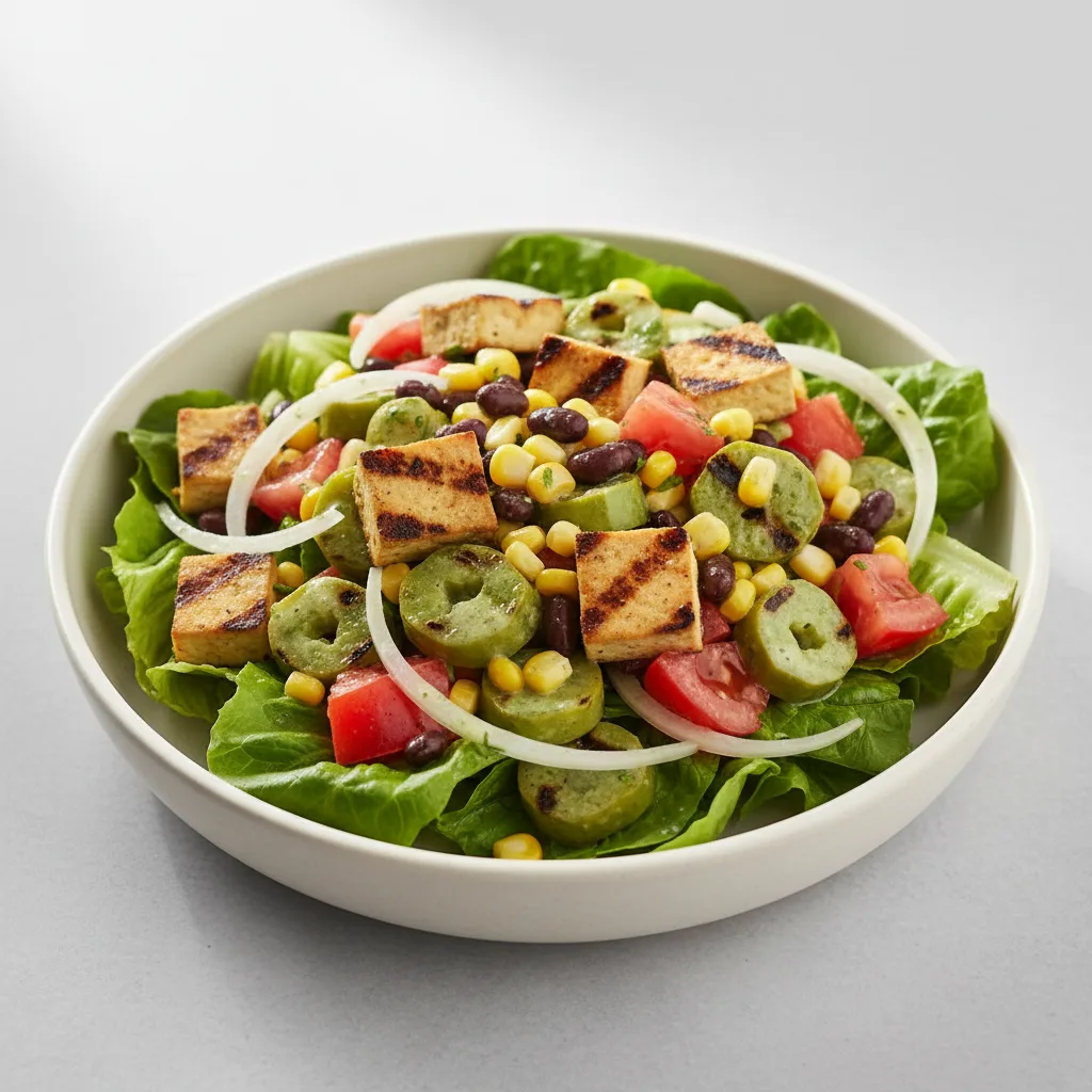 Nopales Salad with Grilled Tofu Nopales Salad with Grilled Tofu