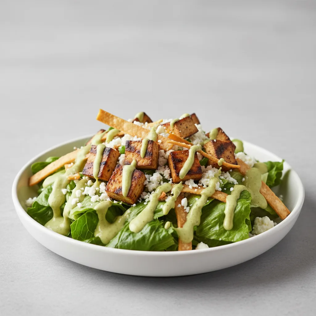 Mexican Cesar Salad with Grilled Tofu Mexican Cesar Salad with Grilled Tofu