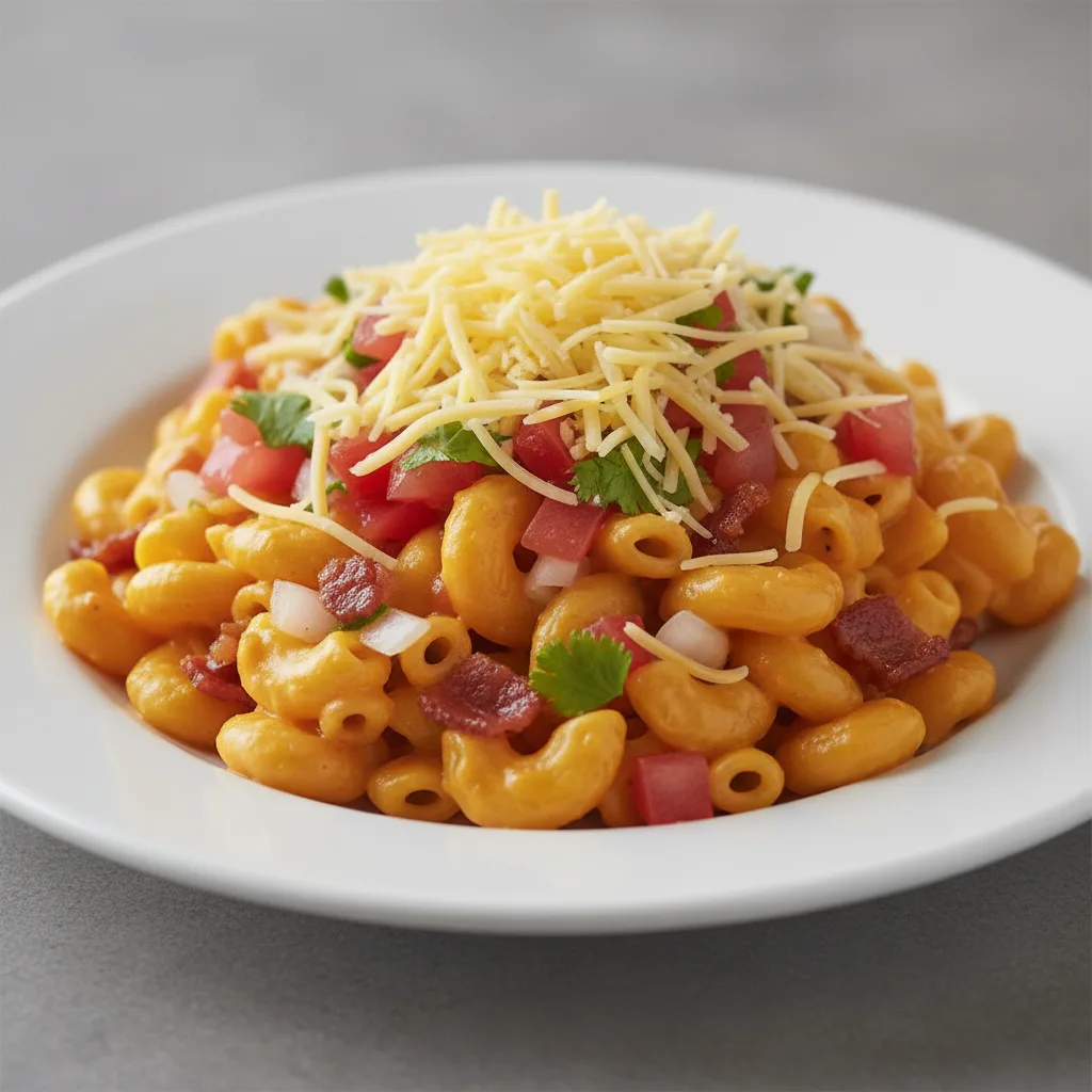 Mac and Cheese With Bacon and Pico De Gallo Mac and Cheese With Bacon and Pico De Gallo