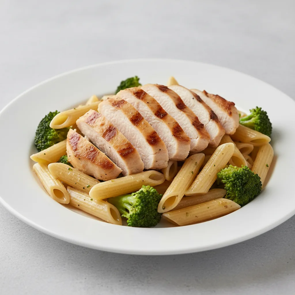 Penne, Broccoli and Breaded Chicken Cutlet Penne, Broccoli and Breaded Chicken Cutlet